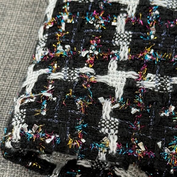 LOFT Mini Plaid Skirt‎ Metallic Multicolor Zipper Closure Lined Plus 18 - Picture 7 of 11